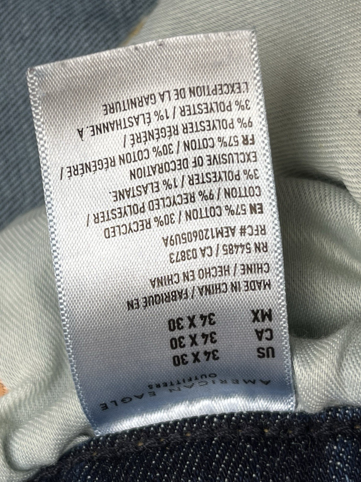 American Eagle Outfitters Men’s AIRFLEX+ Jeans Size 34 X 30
