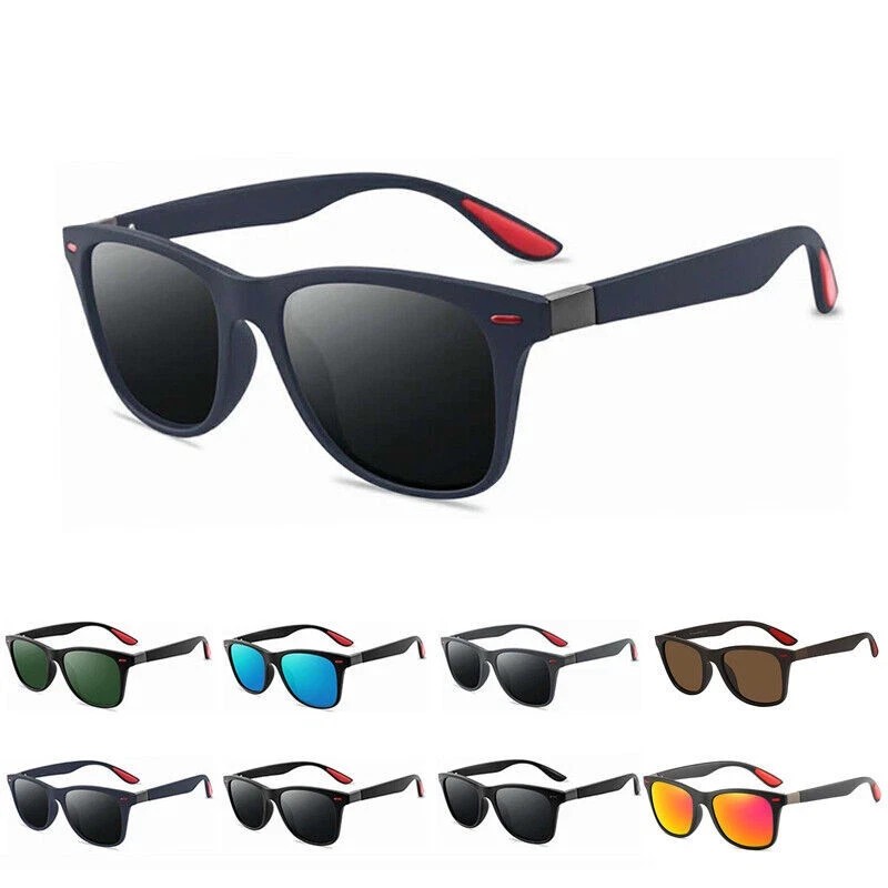 Men’s Polarized Sunglasses UV400 TAC Lenses Driving Cycling Brown Frame