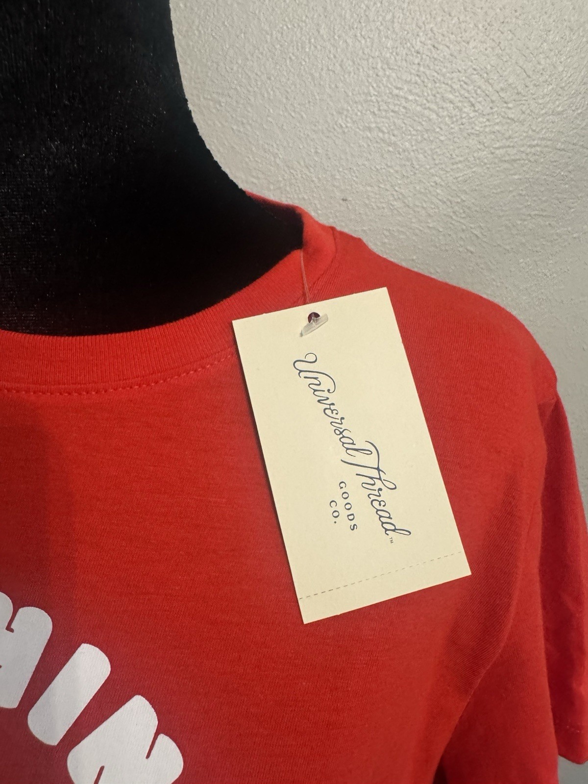 Universal Thread Graphic Logo Crew Neck Short Sleeve T-Shirt Mens Red Size M