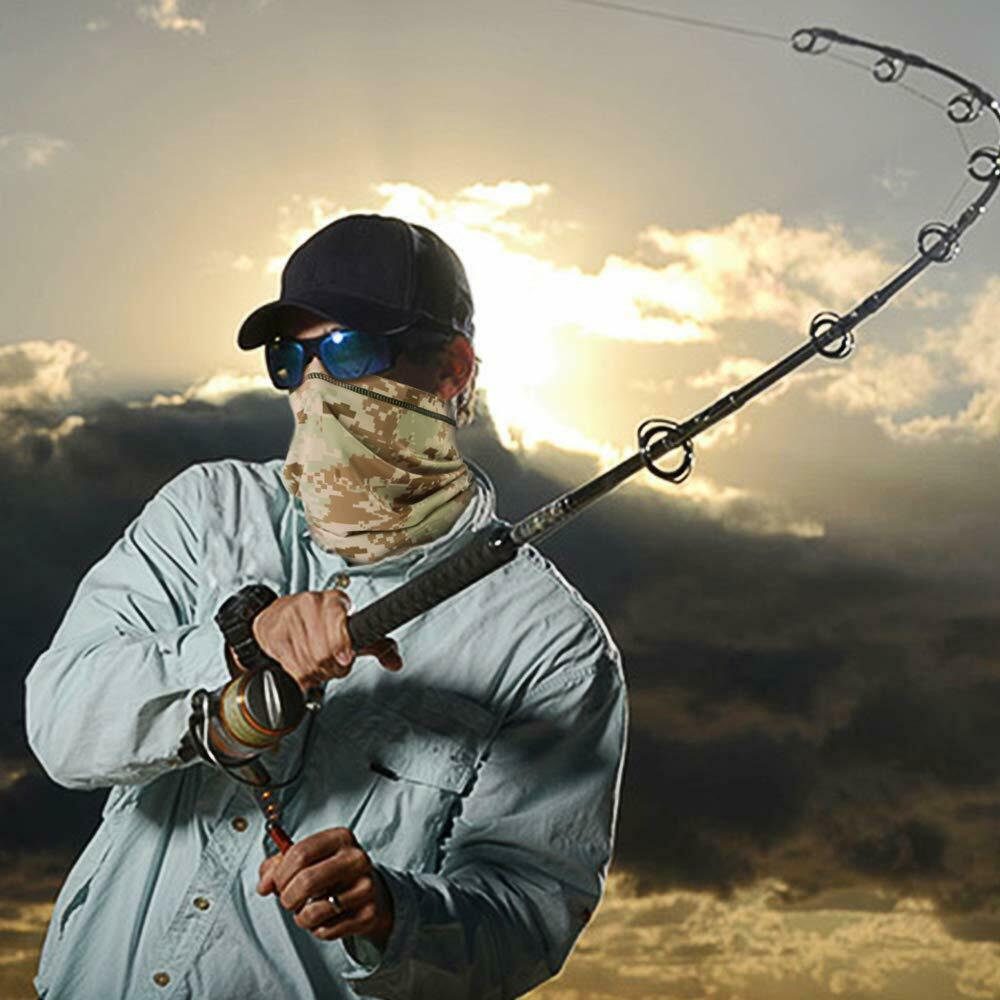 Camo Tactical Neck Gaiter Face Mask Scarf Breathable Bandana Cover Headwear US