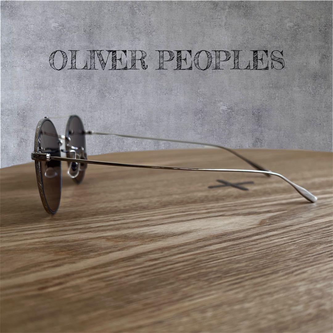 Oliver Peoples Kin Sunglasses Japan Made Silver Smoke Lens 50mm Used