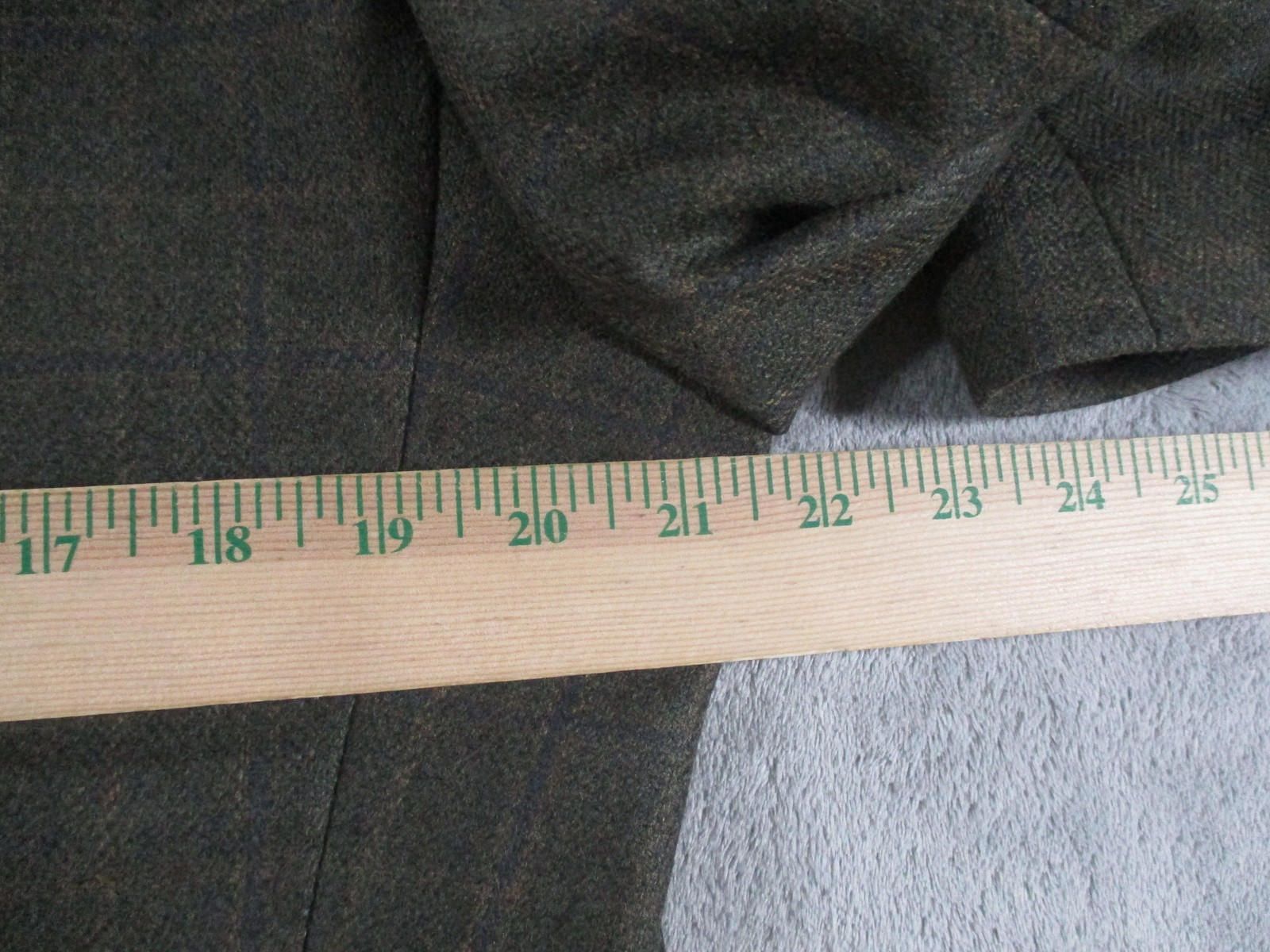 Tallia Blazer Mens Large Green Wool Windowpane Plaid Sport Coat Made Canada
