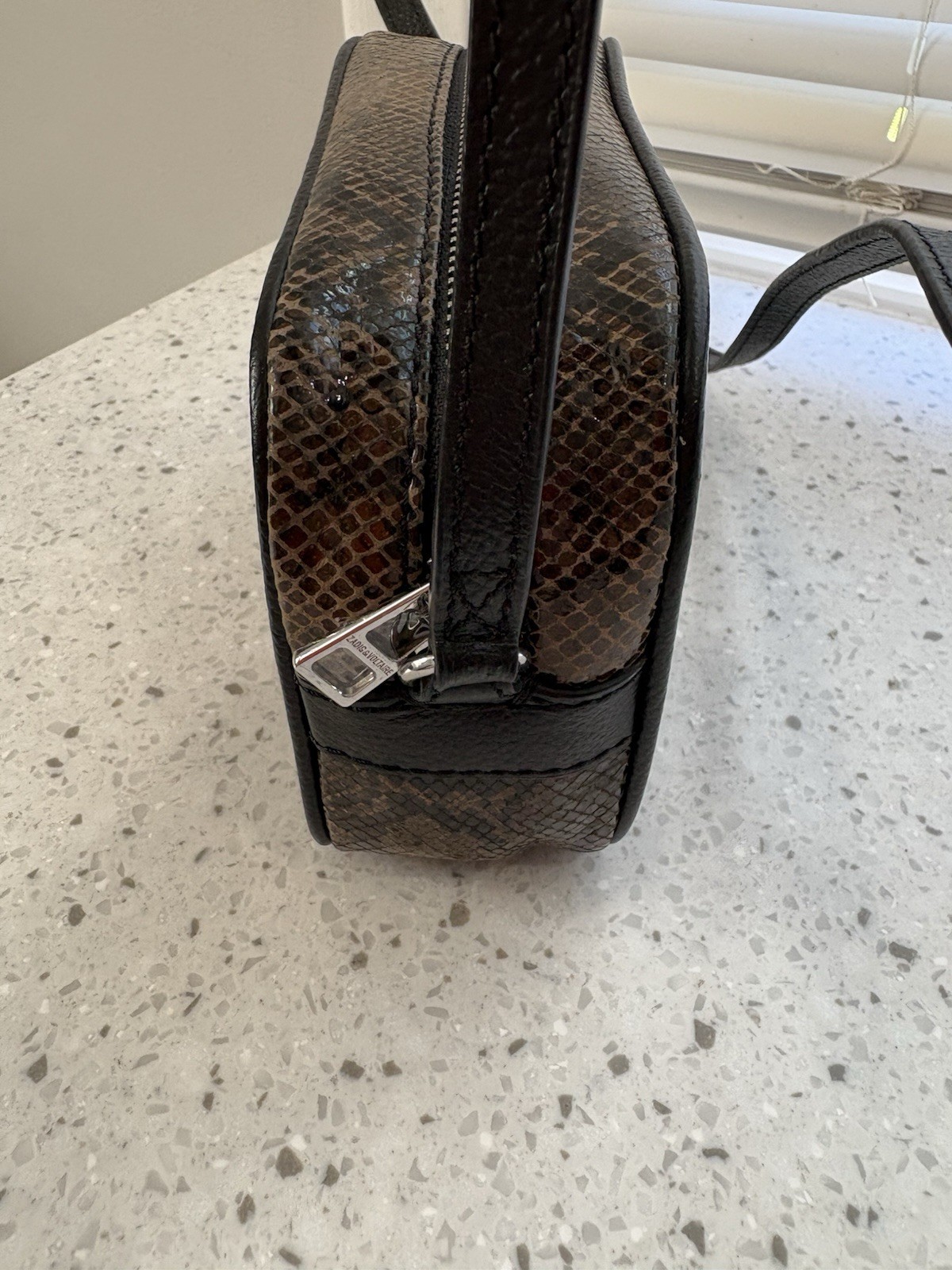 New without tags authentic Zadig & Voltaire shoulder bag in python print “taupe”