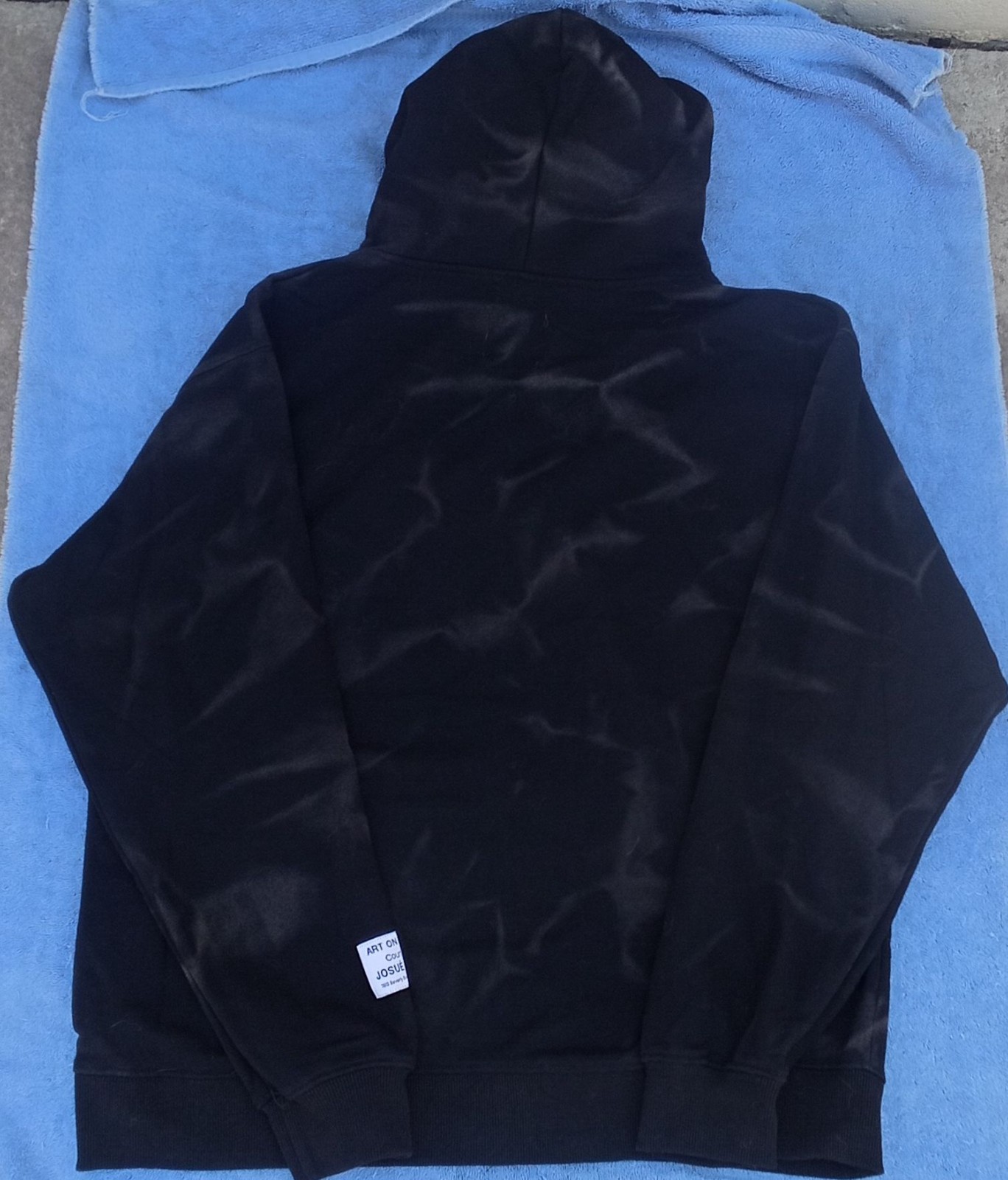 Gallery Dept. Smoke Fade Tie Dyed Black Full Zip Hoodie XL NWOT