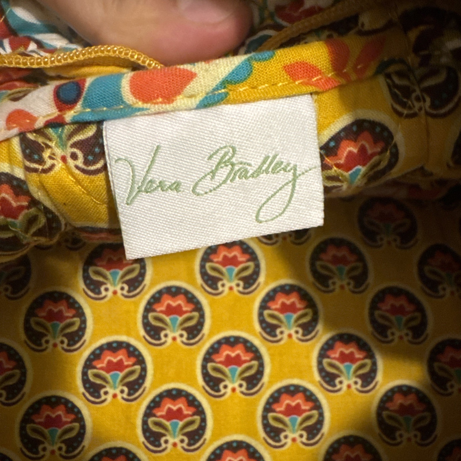 Vera Bradley Provencal Cassidy Shoulder Bag Purse Handbag Yellow Floral Zip