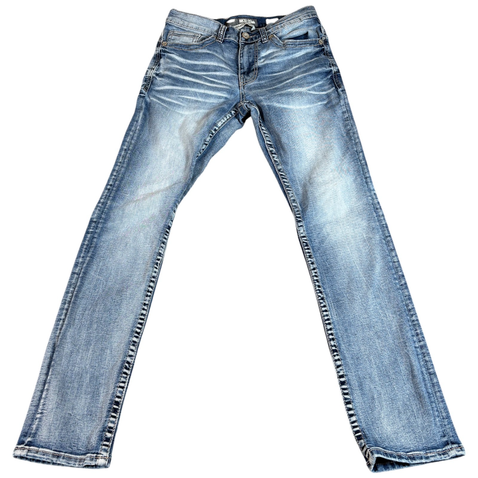 Buckle BKE Alec Slim Fit Jeans Mens 30 Blue Denim Stretch Low Rise Straight Leg