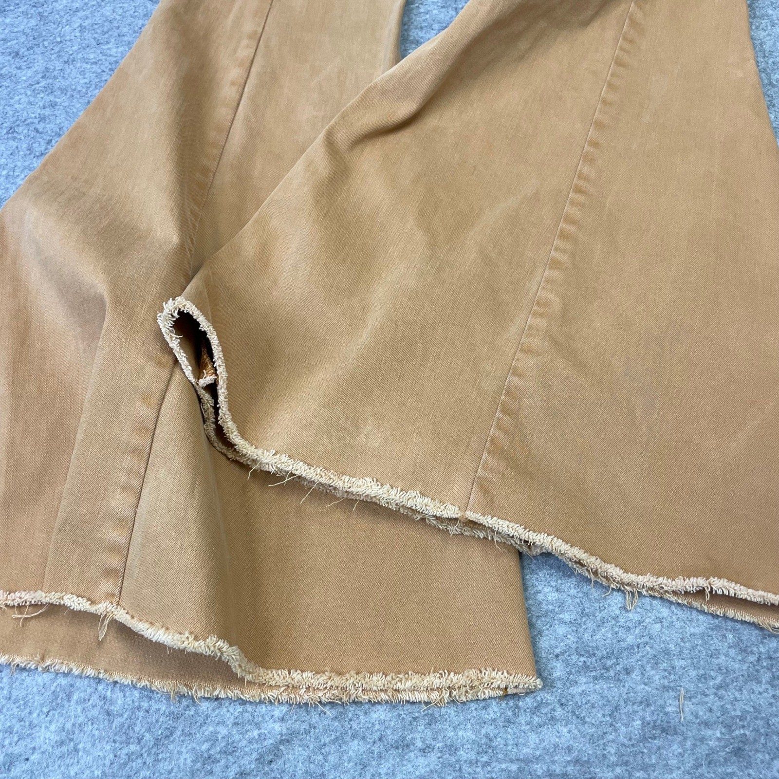 We The Free People Lace Up Back Curvy Just Float On Flare Jeans 29 Tan Boho