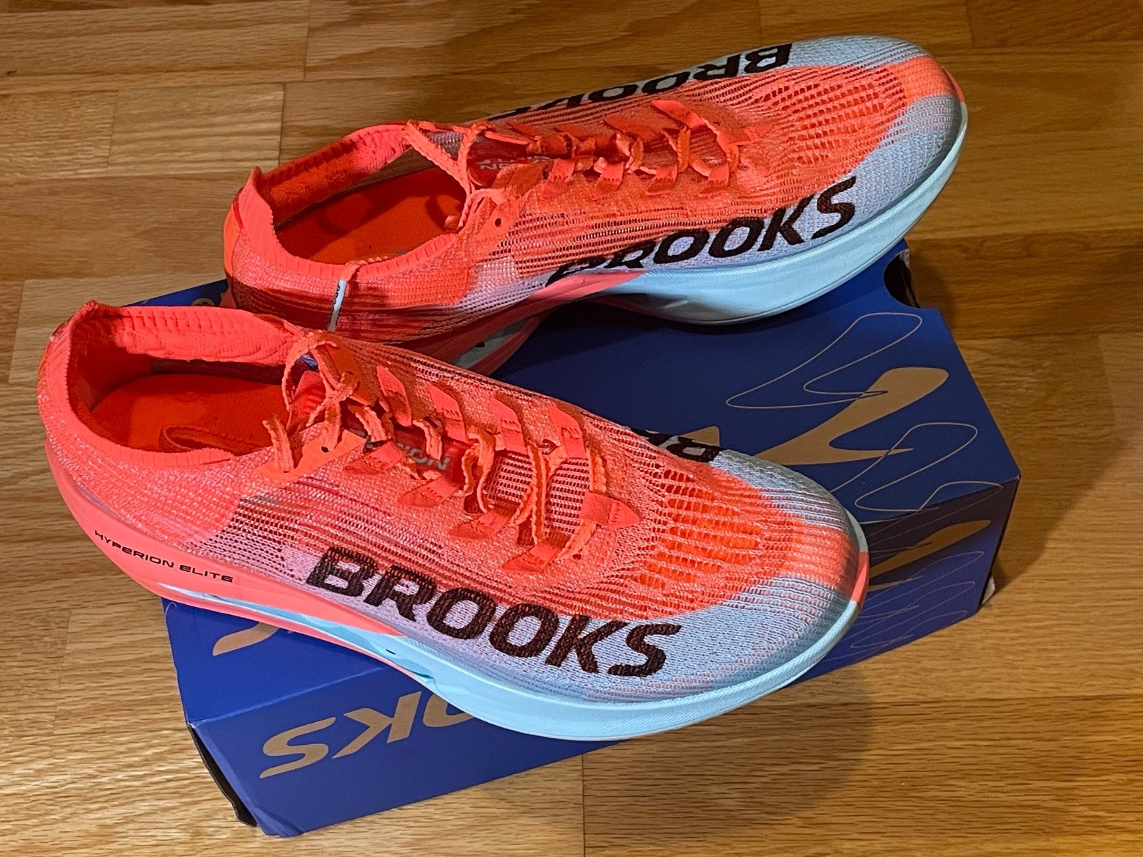 Brooks Hyperion Elite 5 Pink Clay/Atomizer Blue 1000491D681 Running Shoe Size 11
