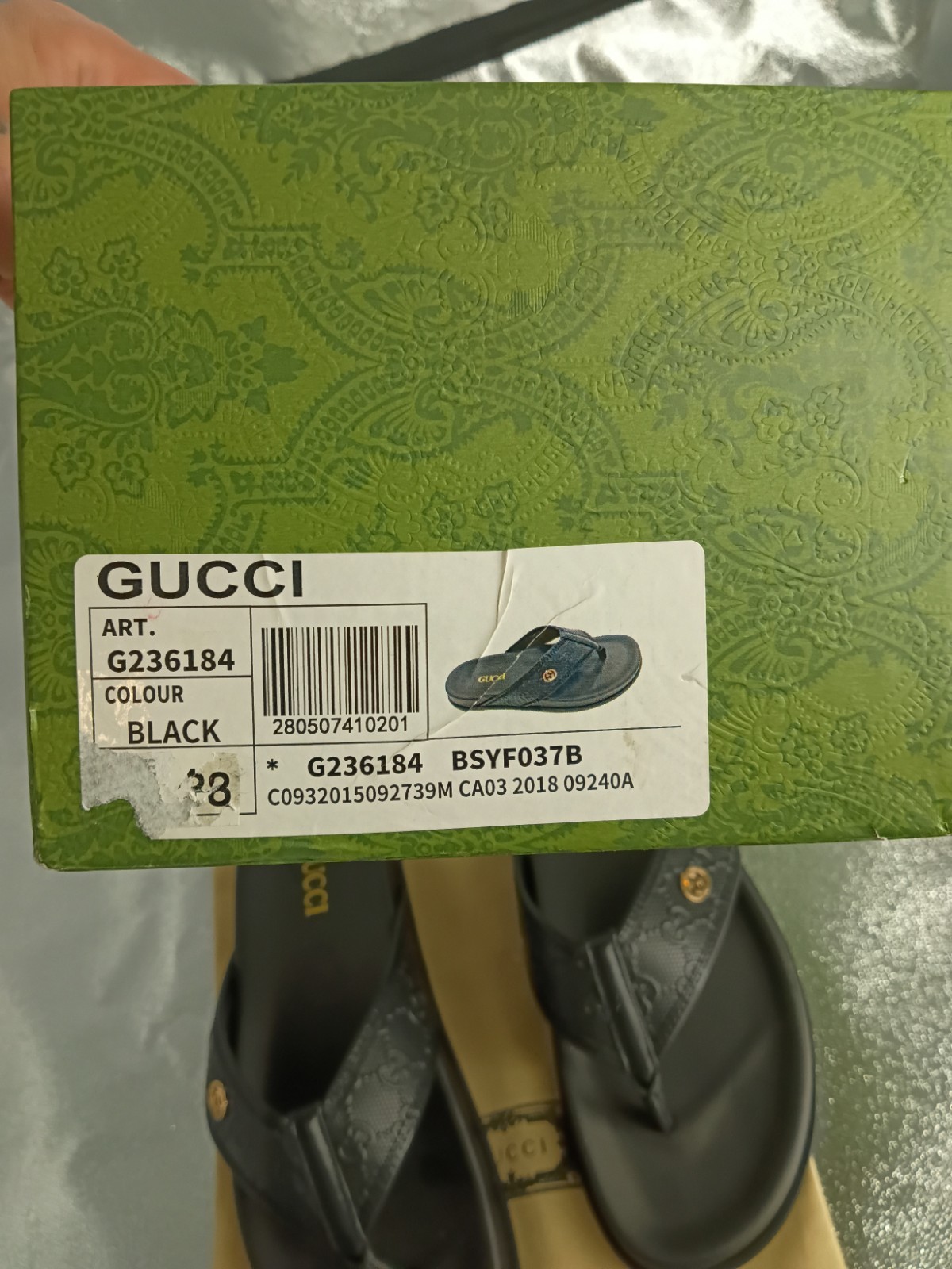 100% Authentic Gucci Flip Flops Size 11 44 Men’s New with Box Never Worn Rare