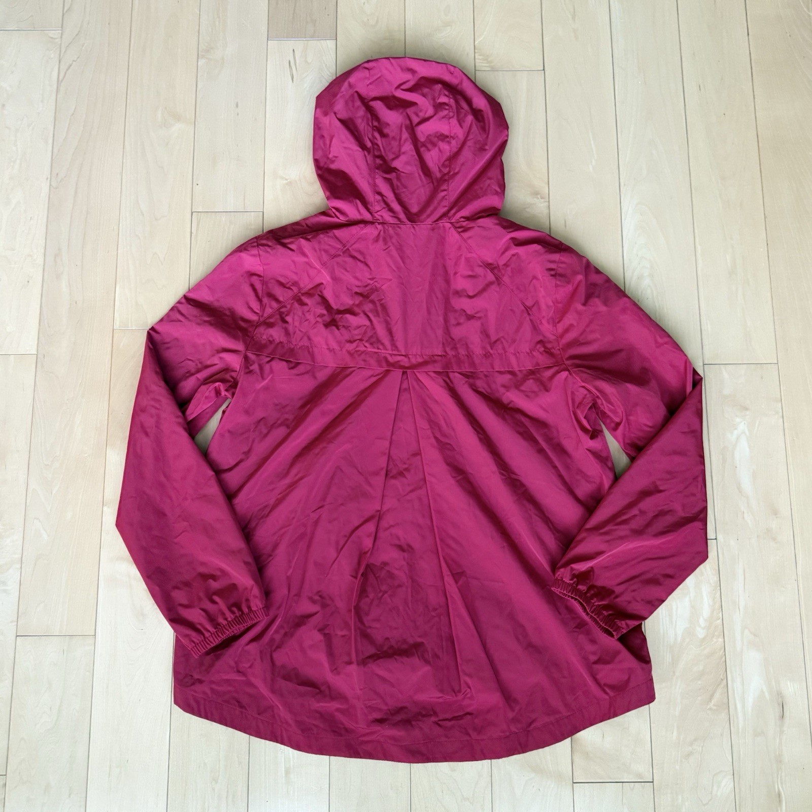 Tommy Hilfiger Women’s Hooded Windbreaker Jacket Red Full Zip Medium M