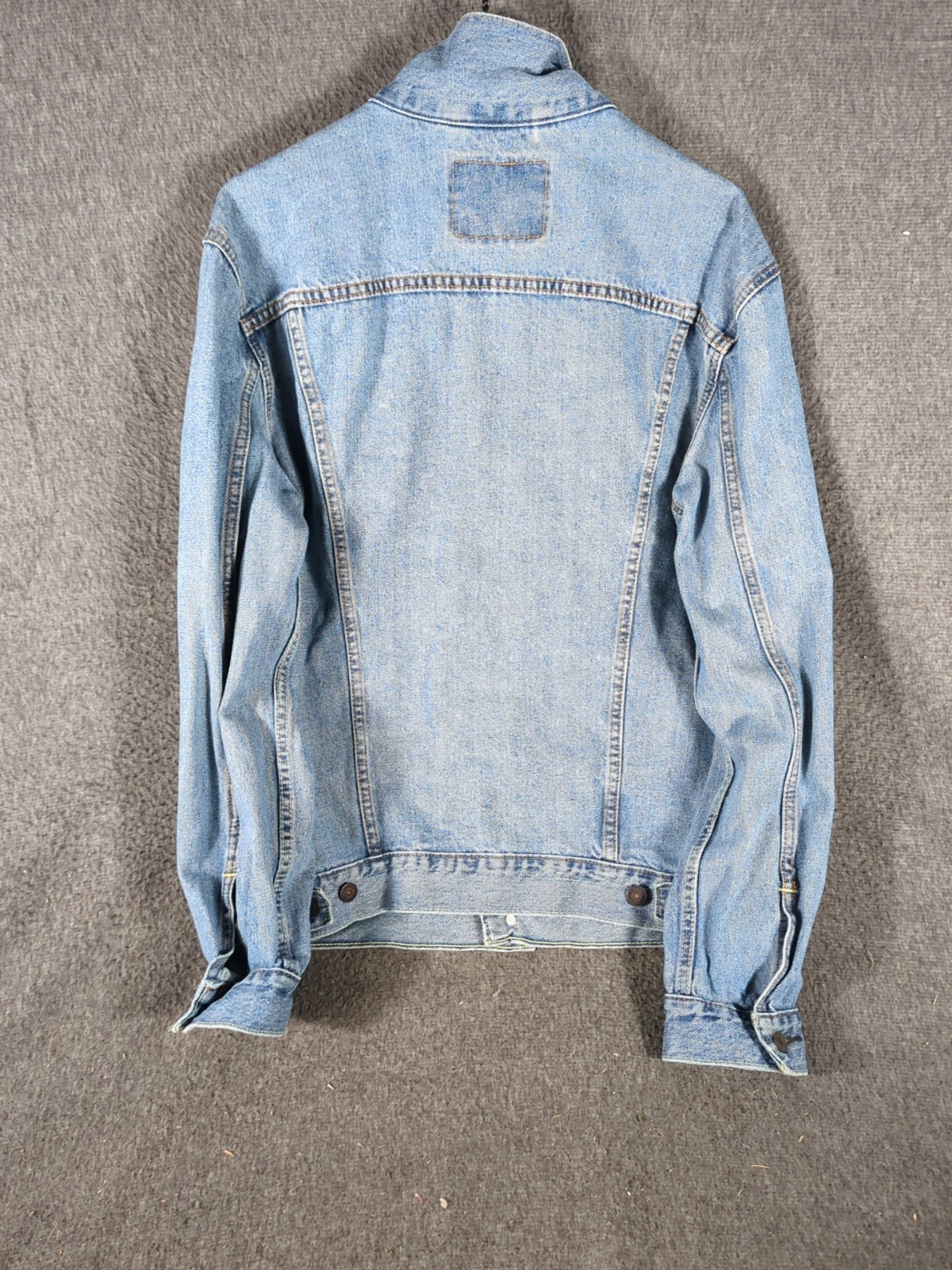 Levis Mens Large Jean Denim Jacket 72334 Blue Button Pockets