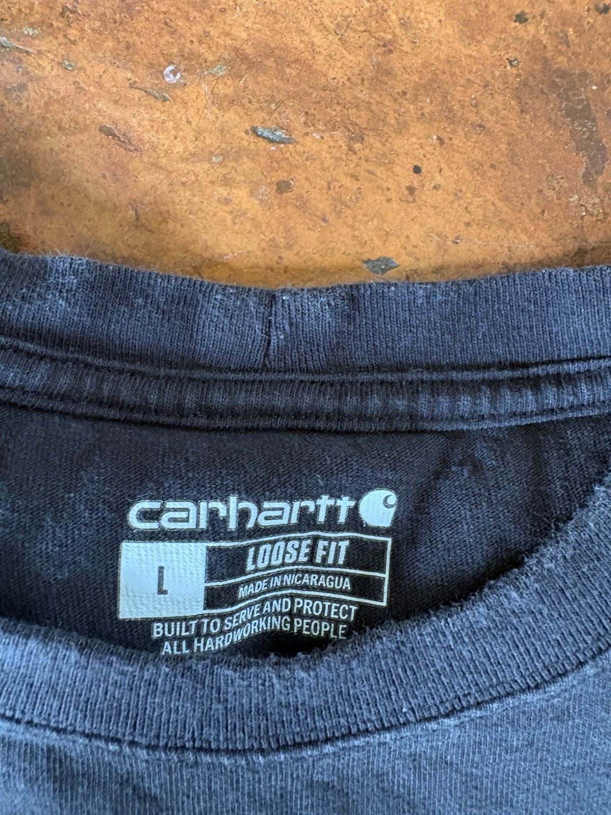 Carhartt Men’s Short Sleeve Long Sleeve T-Shirt Size Large, Loose Fit, Pack of 2