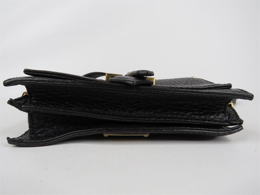 Rebecca Minkoff Black Pebbled Leather Crossbody Bag 6x5x2