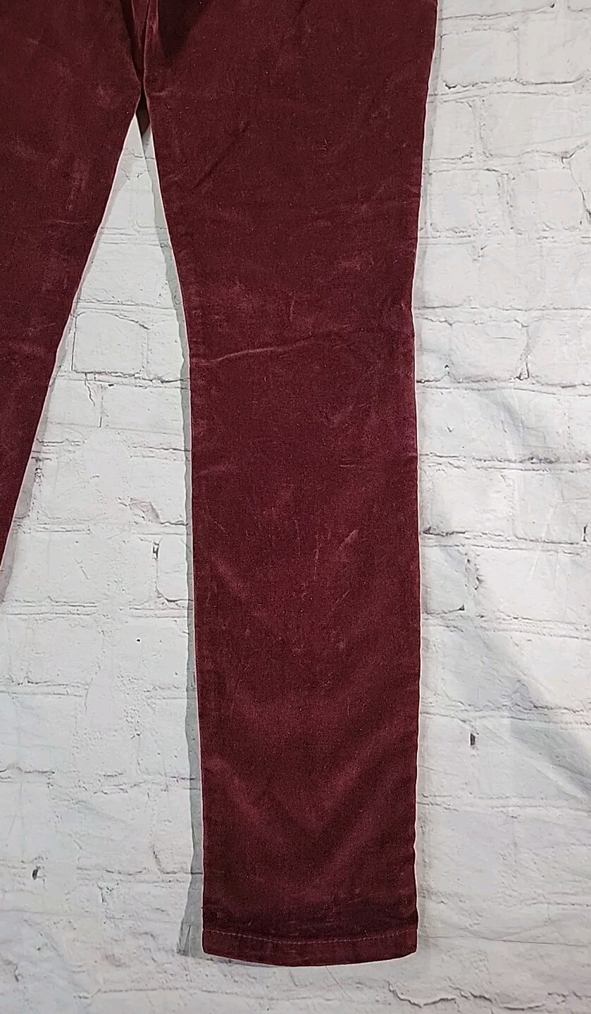Nwt Frame Corduroy Jeans Size 25(27×27) Pinot Red Le High Skinny Straight