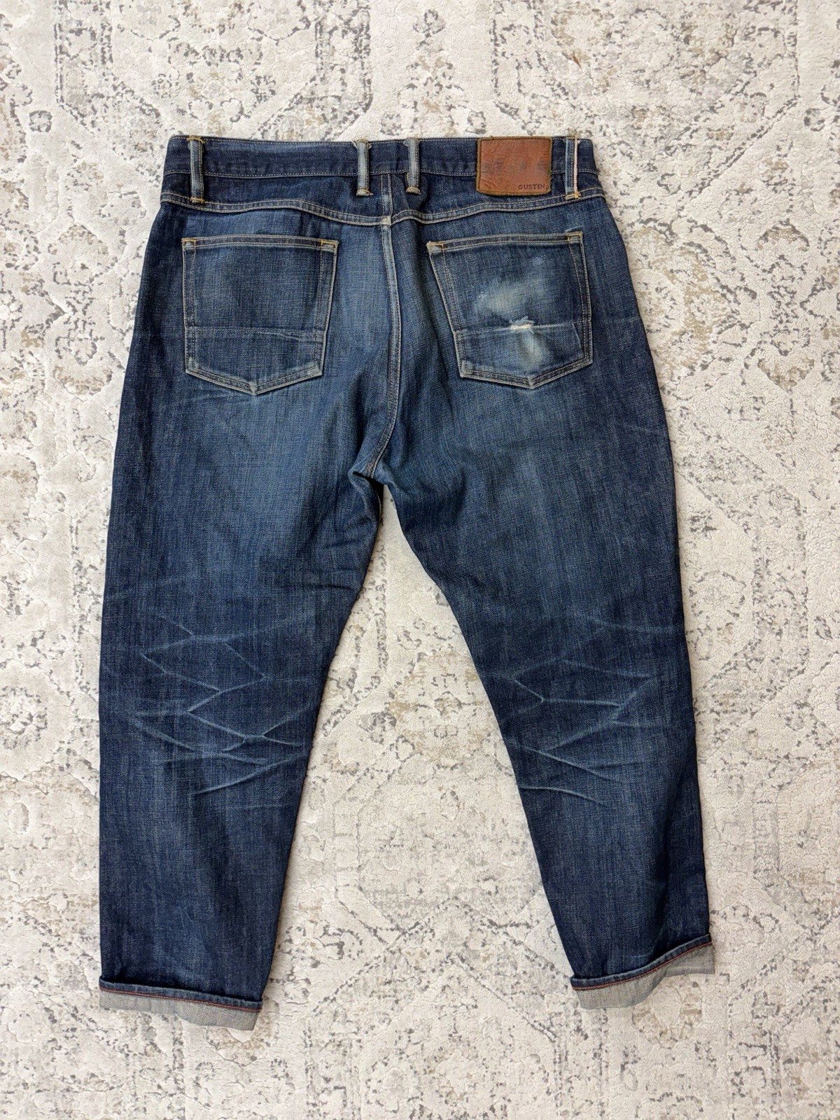 Gustin California Straight Raw Selvedge denim jeans Men’s size 38