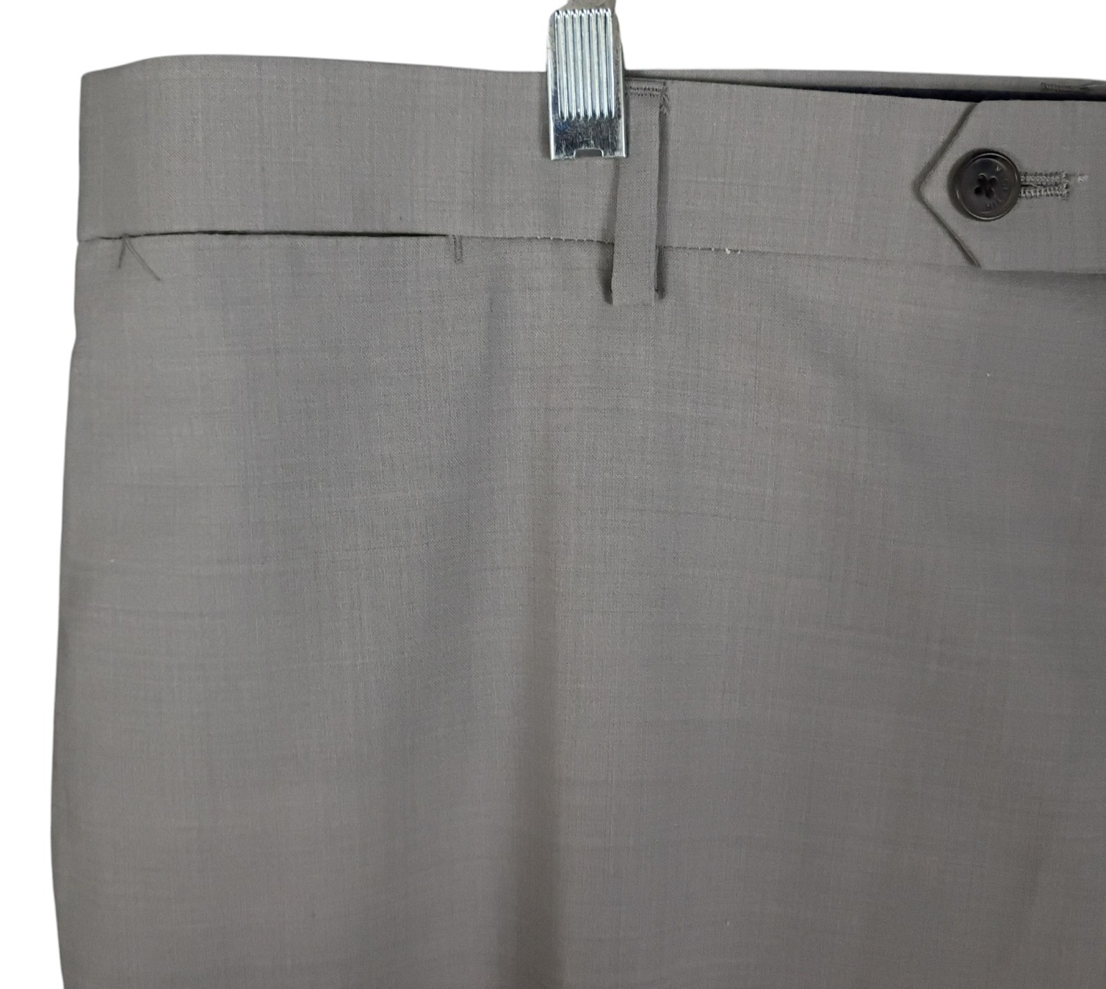 NEW Tommy Hilfiger Two Piece Light Gray Worsted Wool Suit 46XS Short Unhemmed
