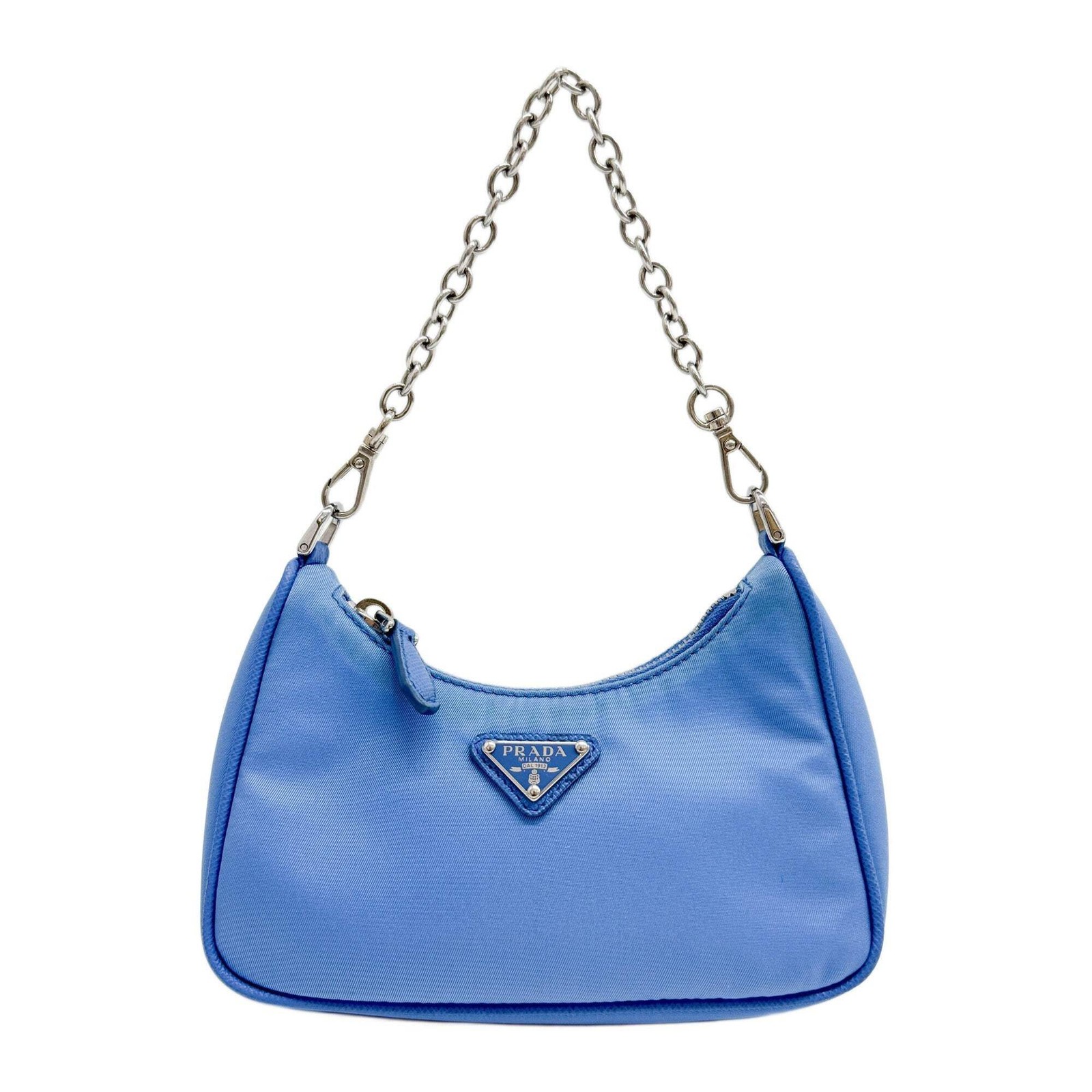PRADA Mini Re-Edition 2005 Re-Nylon Blue Nylon Hand Bag
