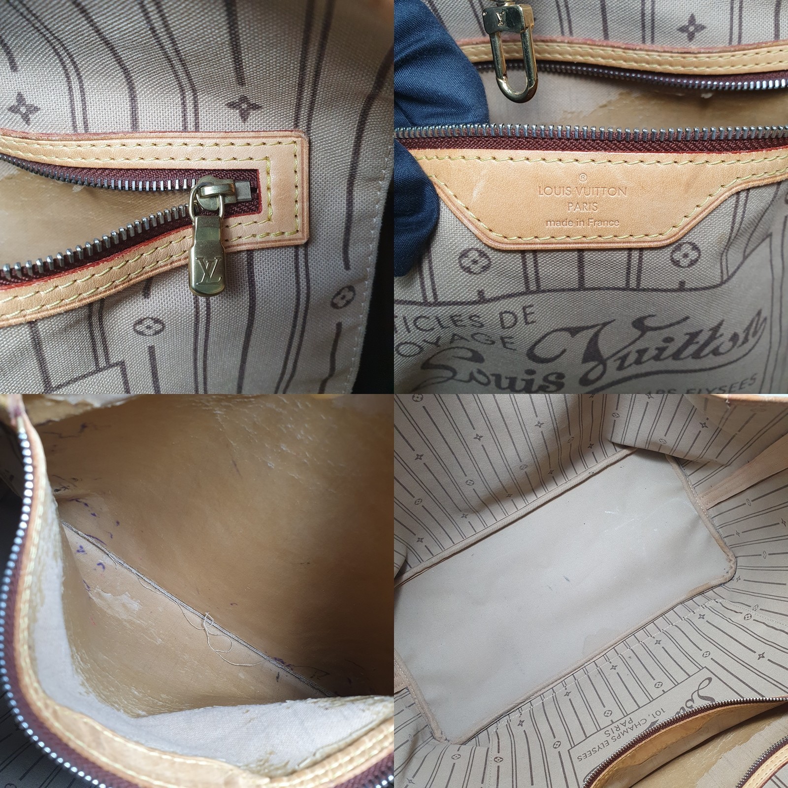 TARIFF FREE Authentic Louis Vuitton Neverfull GM Monogram M40157 Dust Bag CLA808