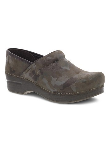 Dansko Professional Clogs Suede Camo Slip On Size 36, US 5.5 / 6