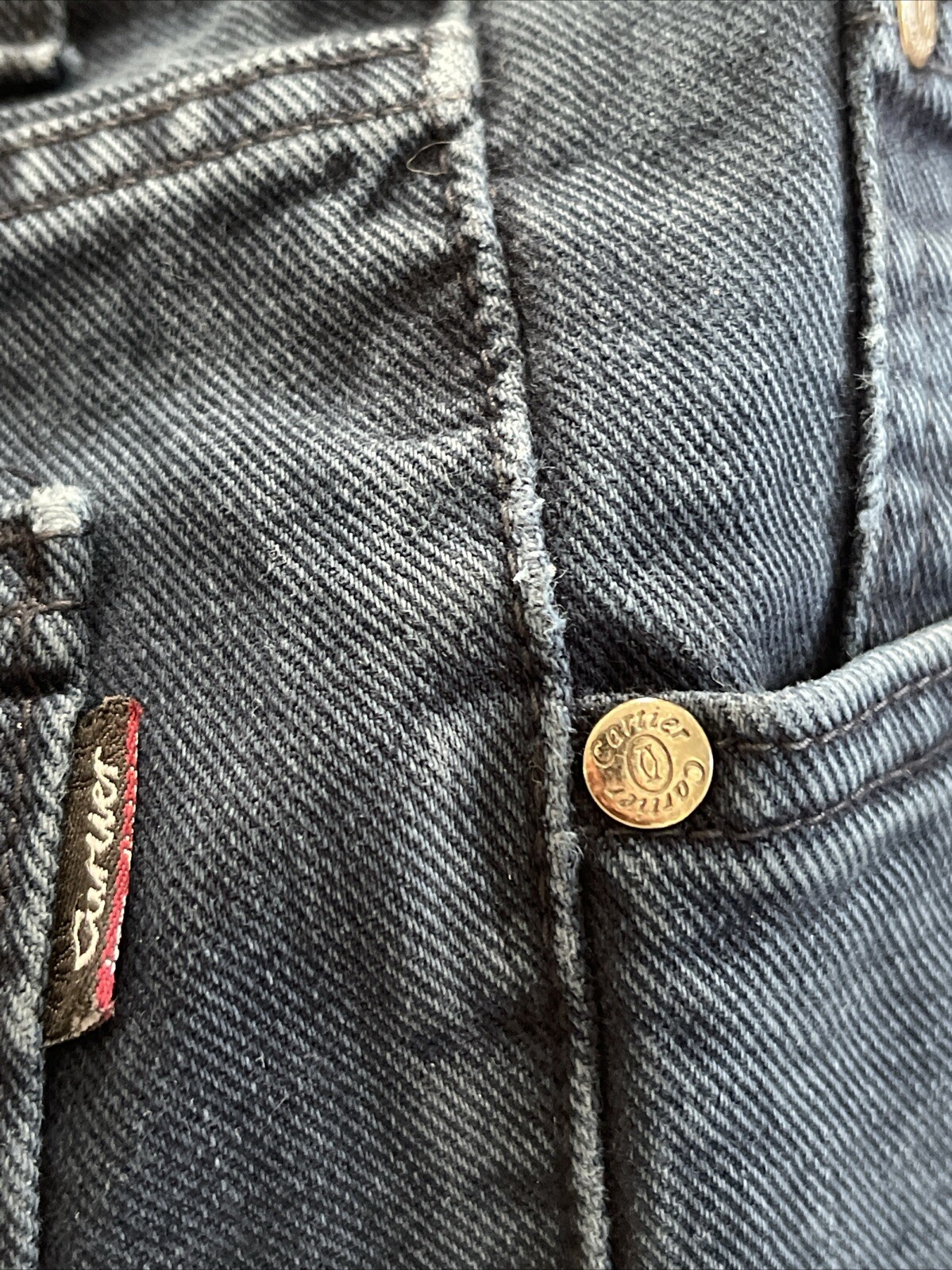 Cartier Jeans Division Men actual fit W32 L27.5 Blue Made in France *READ