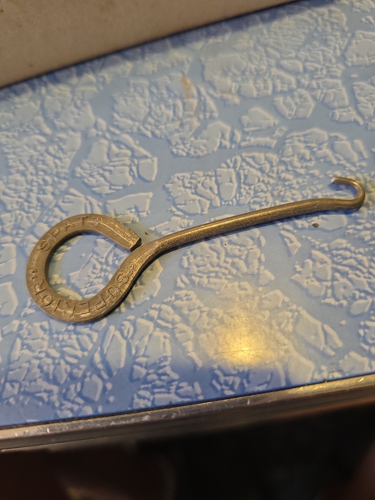 Antique EDWARDIAN “SUPERIOR” SPATS Cloth Grey LEATHER STRAPS & BUTTON HOOK OB