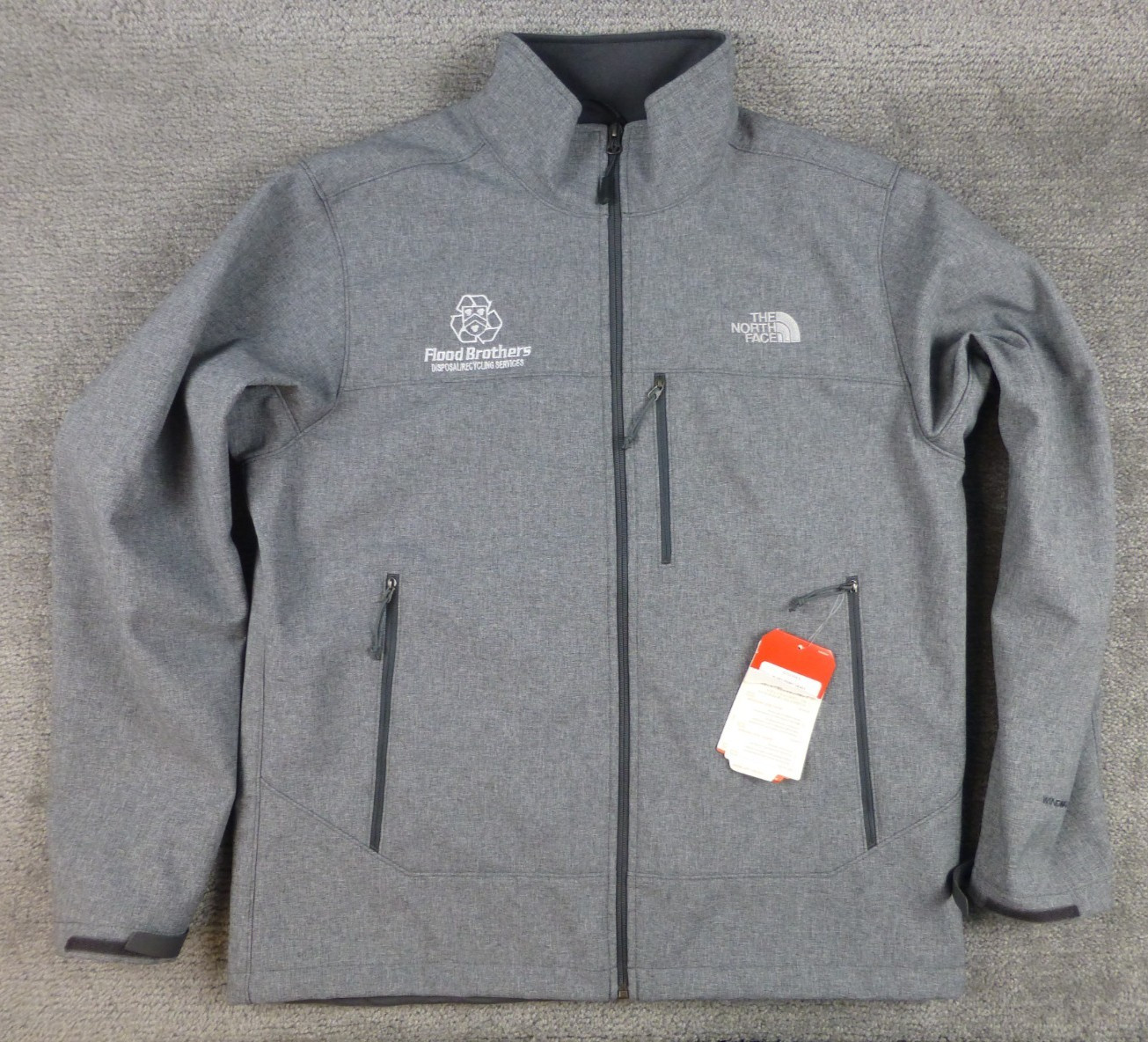 The North Face Apex Bionic Jacket Men’s Large High Rise Grey NWT Windproof LOGO