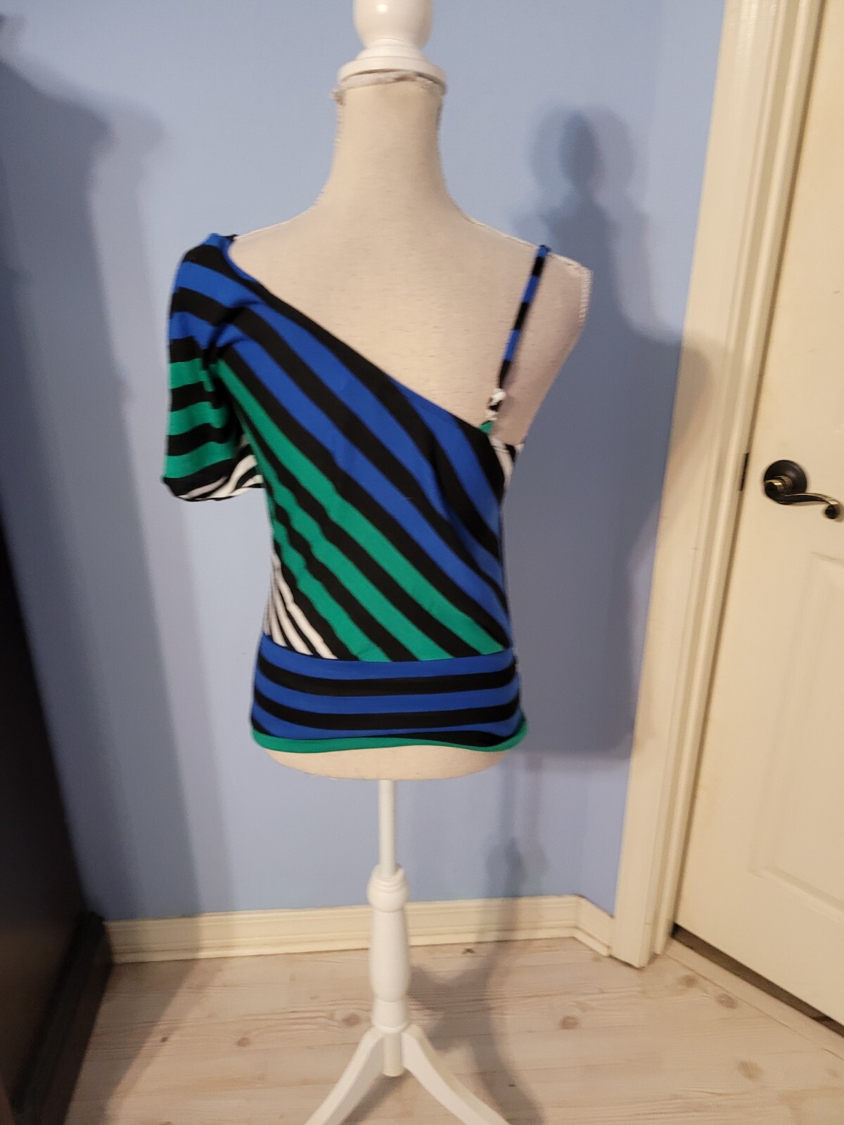 B Wear Small Blouse Womens Multicolored Striped