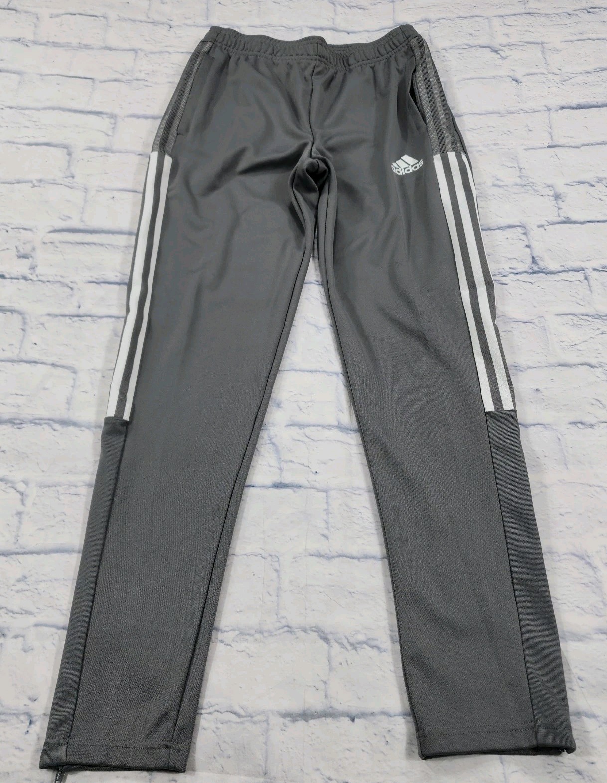 Adidas BOYS SIZE L 13-14 Tiro 21 Track Soccer 3 Stripes Pants Gray GM7384
