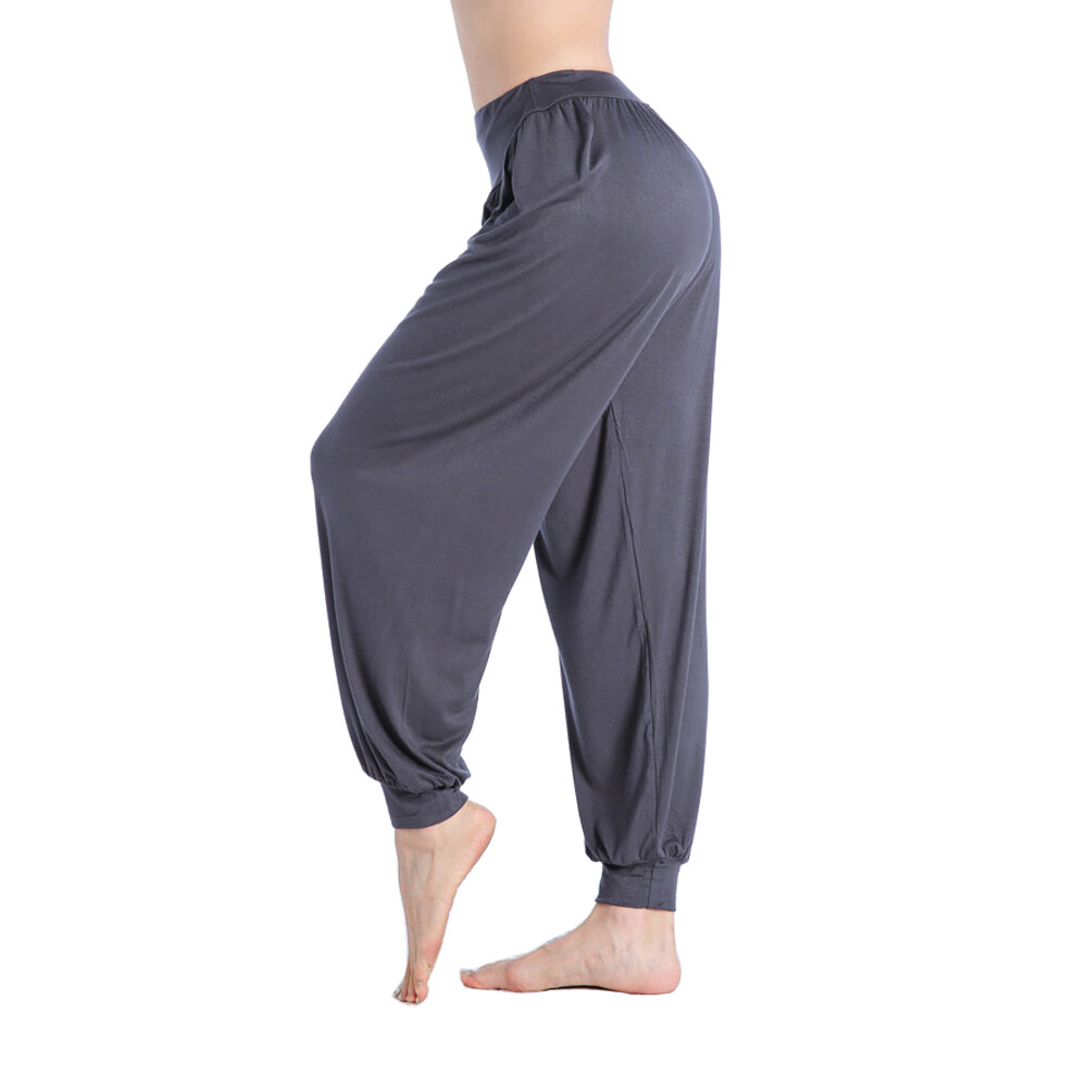 Women’s Waistband Panty Leggings Casual Loose Pants Workout Solid Color Fashion