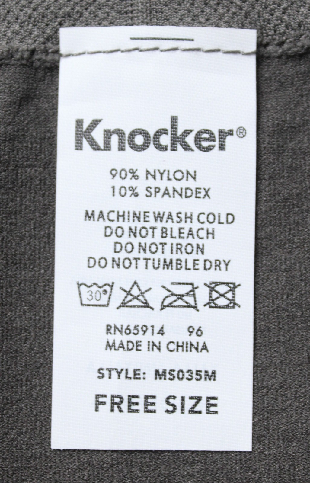 Knocker Men’s Extra Stretch Seamless Boxer Brief DH3 Grey Free Size NWT