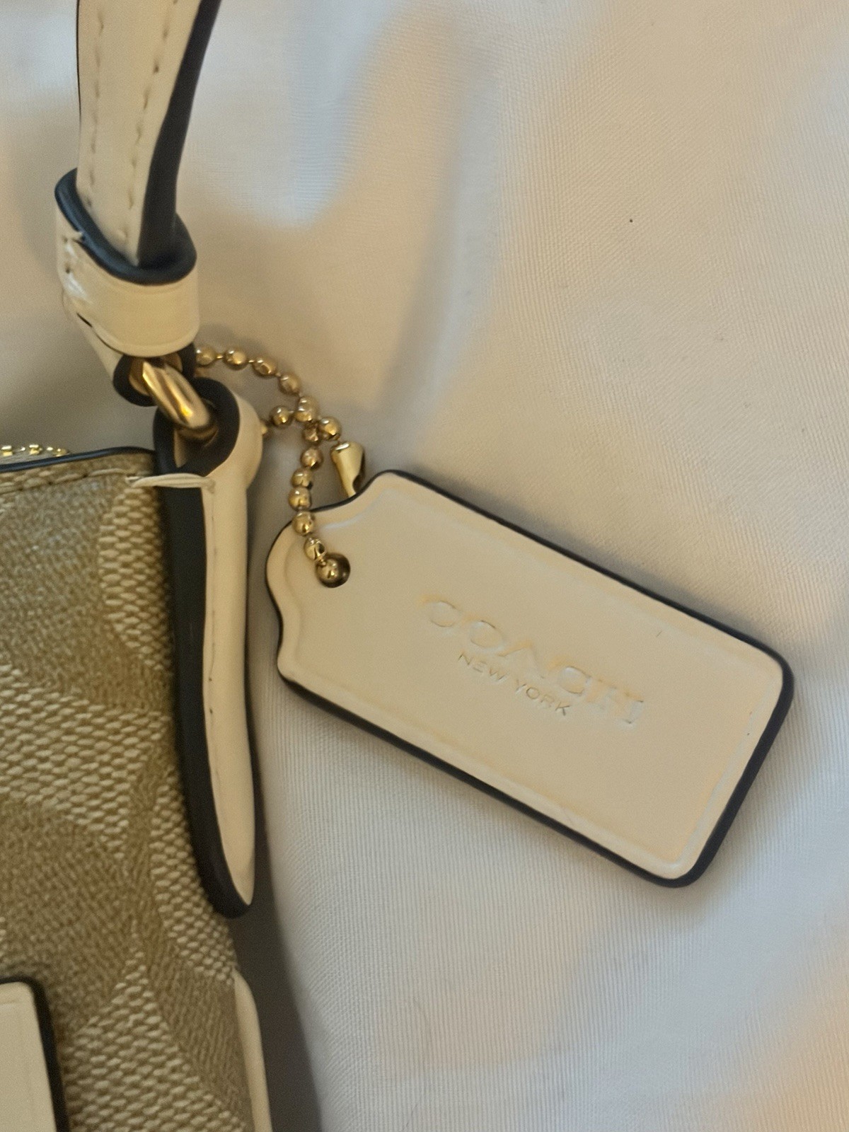 Coach Rowan File Bag in Signature Canvas (Khaki/Chalk)
