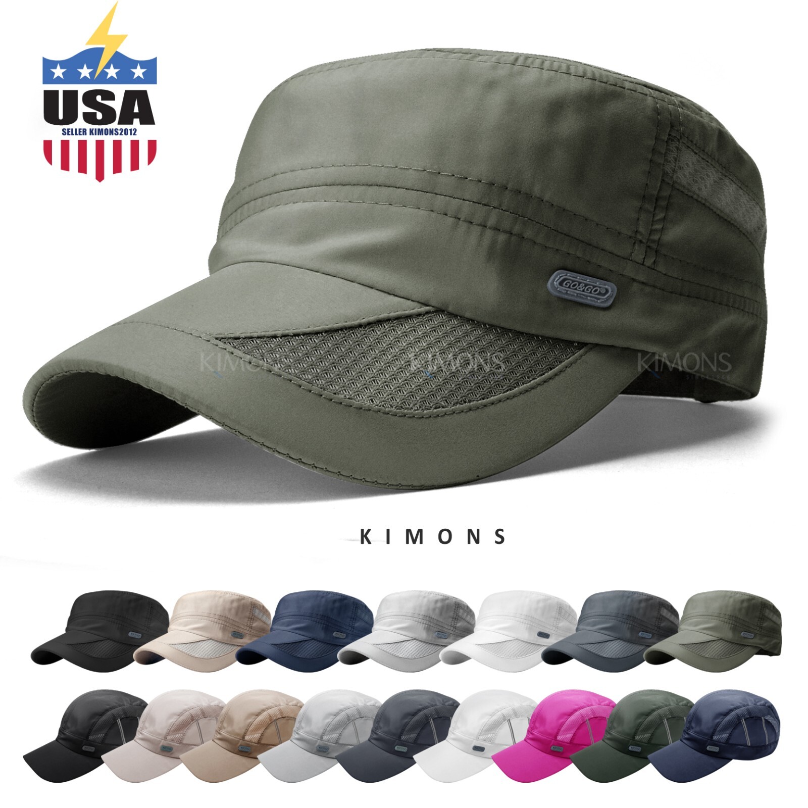 Men’s Classic Army Summer Military Cap Hat Cadet Patrol Style Brim Spring Summer