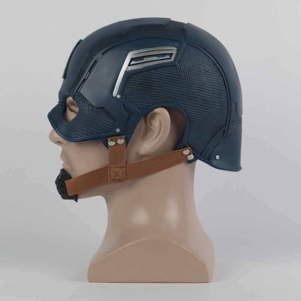 Avengers Captain America Helmet Cosplay Superhero Half Head Mask Soft PVC Helmet