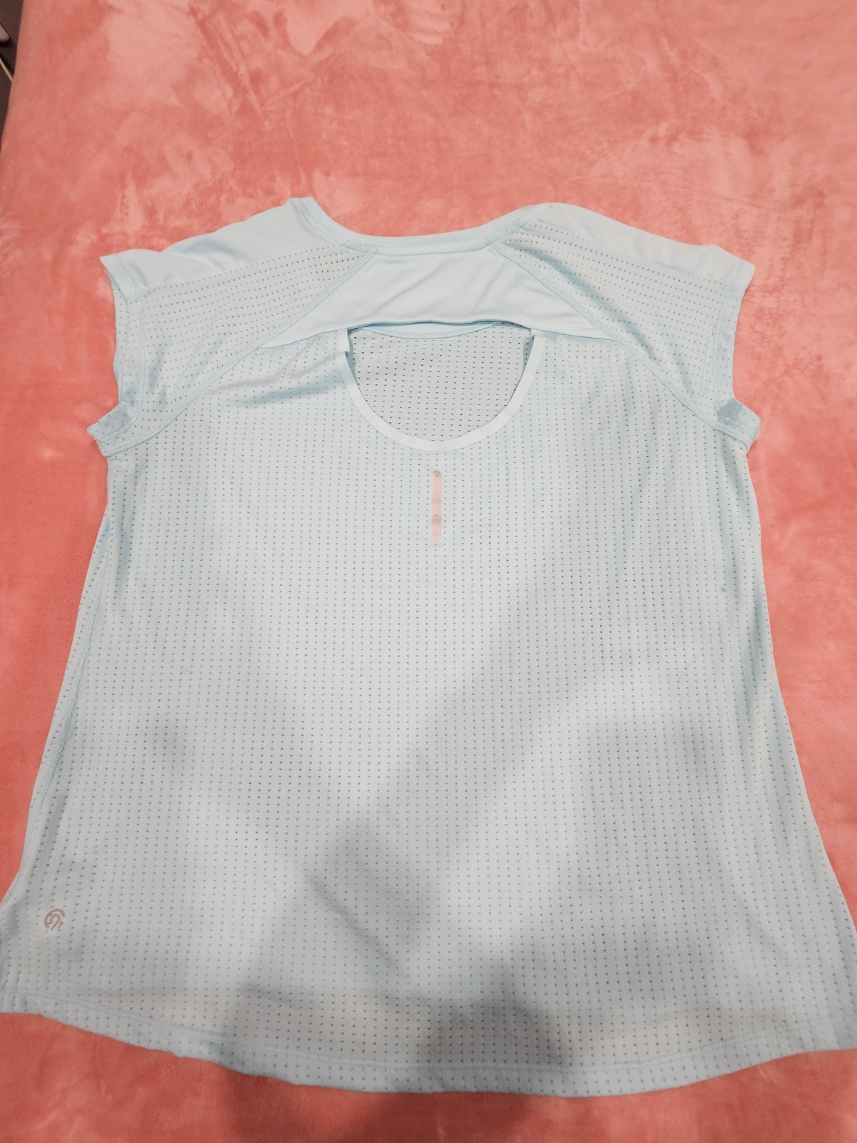 Champion Women’s Light Blue Mesh Short Sleeve T-Shirt XL Breathable Athletic