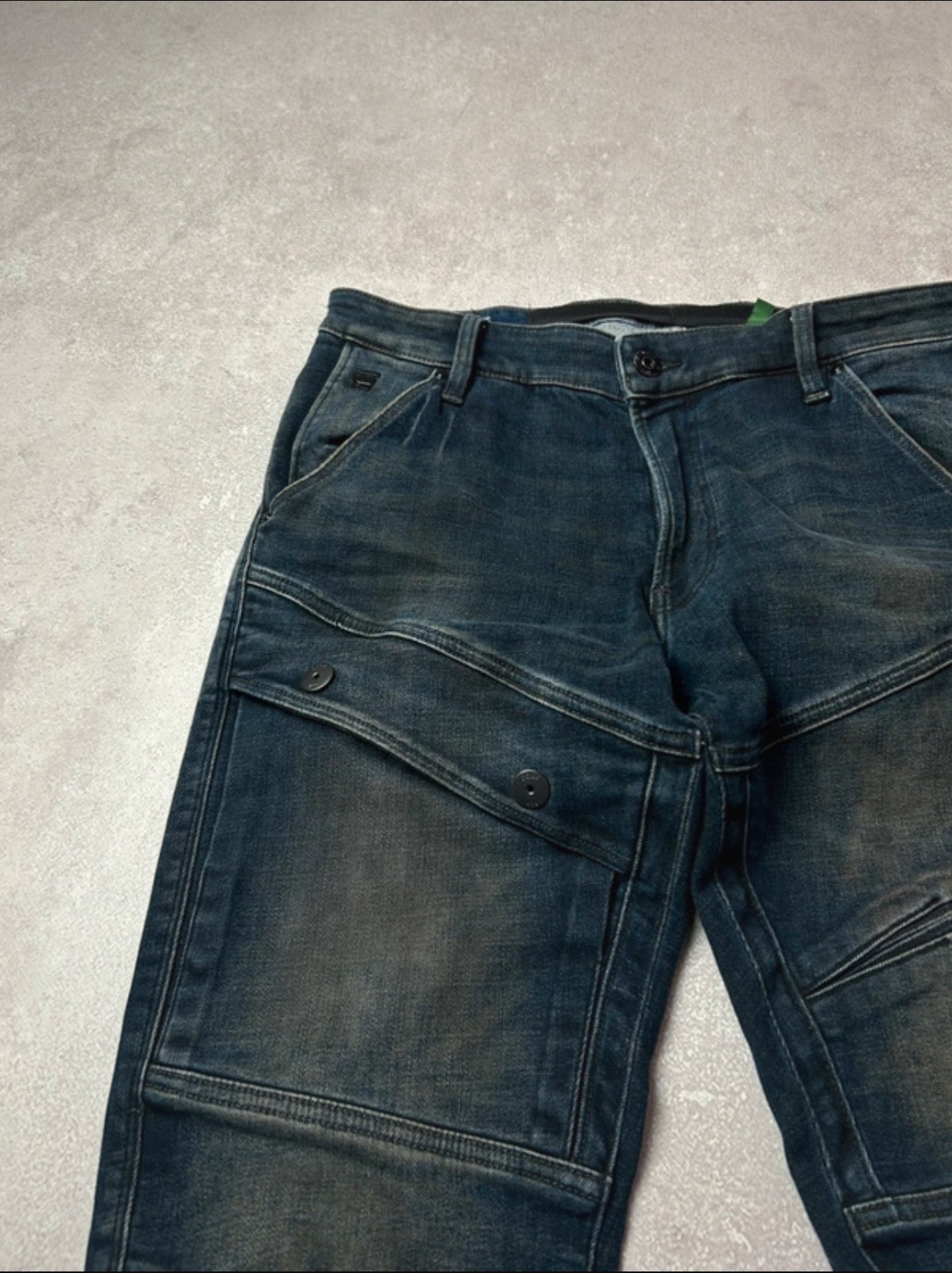G-Star RAW Airblaze 3D Slim Jeans Dark Blue W33 L32 Moto Cargo Denim