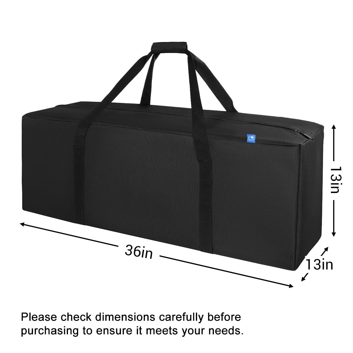 COOLBEBE 36-Inch Large Travel Duffle Bag, 100L Heavy 36″ x 13″ x 13″, Black