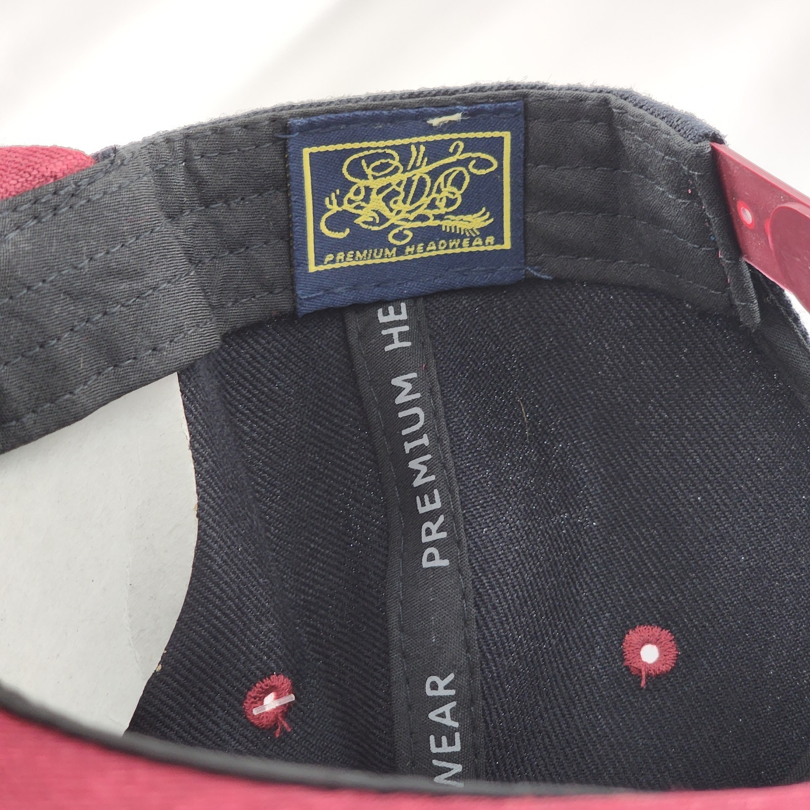 New KIPA Snapback Baseball Hat Blank Cap Black Maroon Premium Headwear Adult NWT