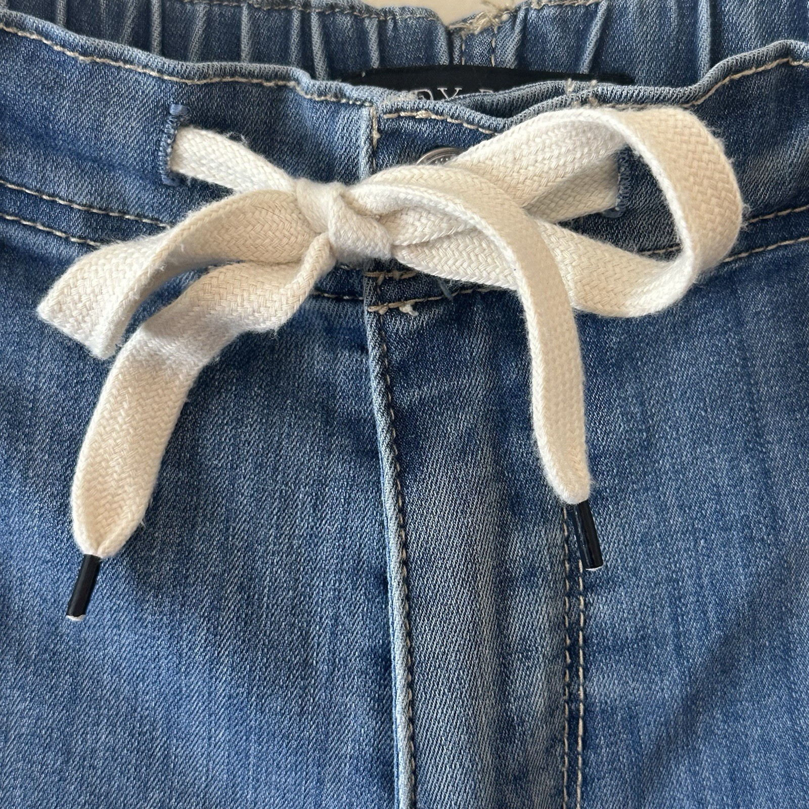 Judy Blue Womens High Waist Drawstring Jogger Straight Leg Jeans Size 15 30