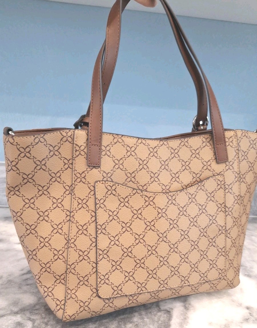 Nine West Tote Dbl Handled Adjustable Shoulder Handbag Multi Pockets