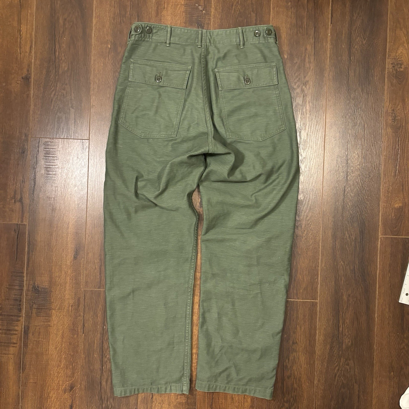 orSlow Men’s Regular Fit Fatigue Pants Size 2 (30in) Green Made in Japan