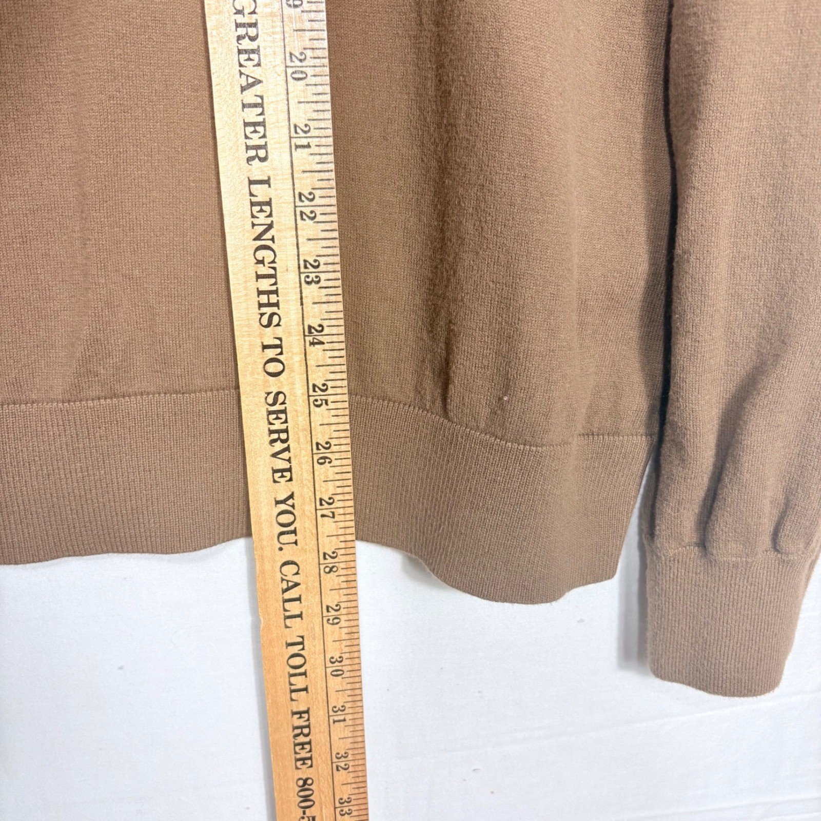 Victorinox Crew Neck Sweater Mens XL Brown Swiss Army Shield Logo Cotton Wool