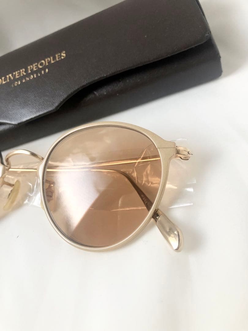 Oliver Peoples Dawson WHTG Sunglasses Antique White Gold UV 99% Used