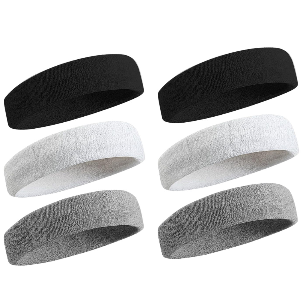 6× Sports Headband Yoga Gym Sweatband Women Men Hair Bands Head Sweat Band USA
