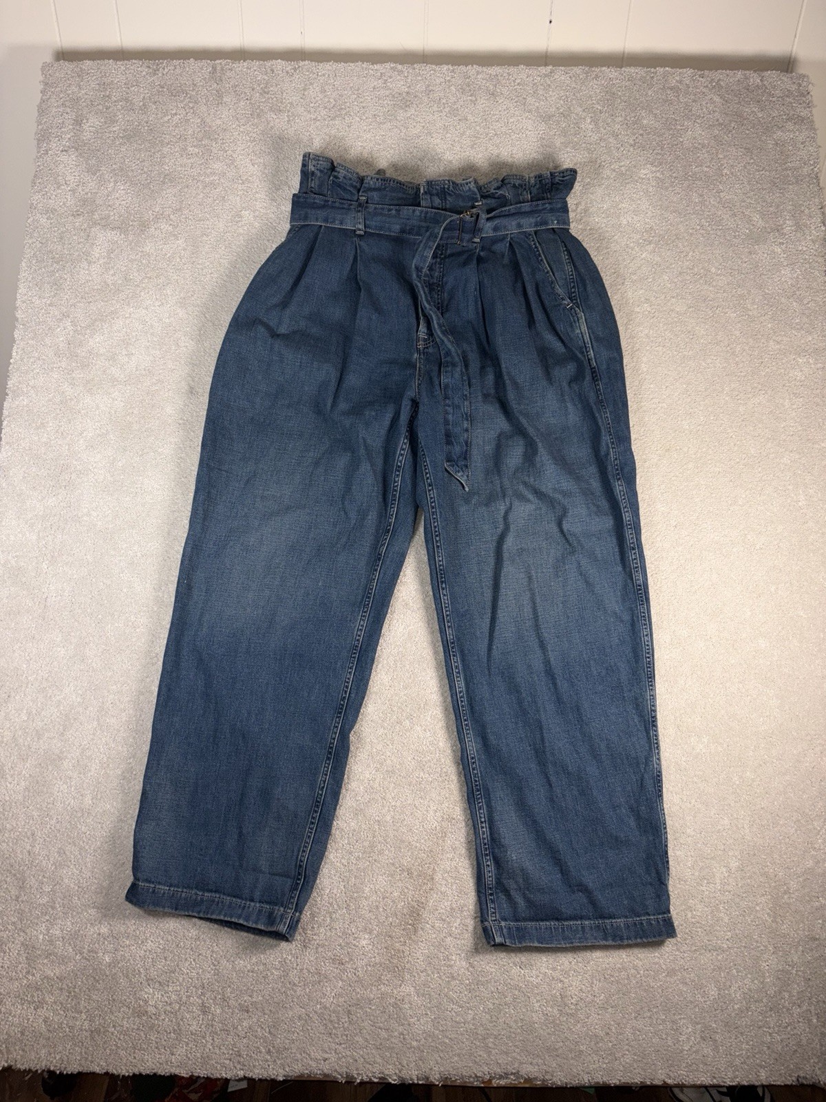 Polo Ralph Lauren Jeans Womerns Size 31 Pleated High Rise Paperbag