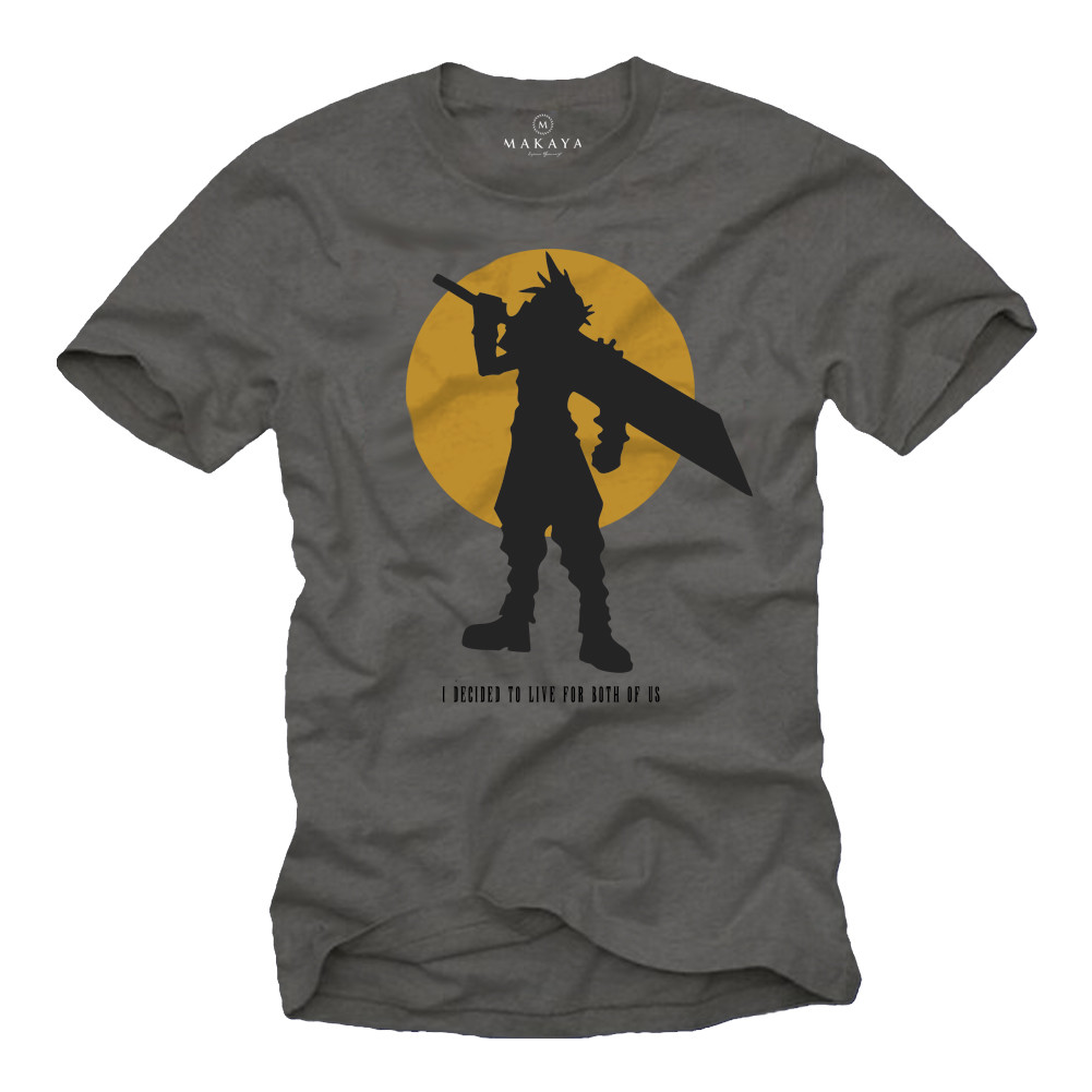 FINAL GAMER SWORD MENS T SHIRT WITH NERD FANTASY – SHORT SLEEVE GEEK TEE