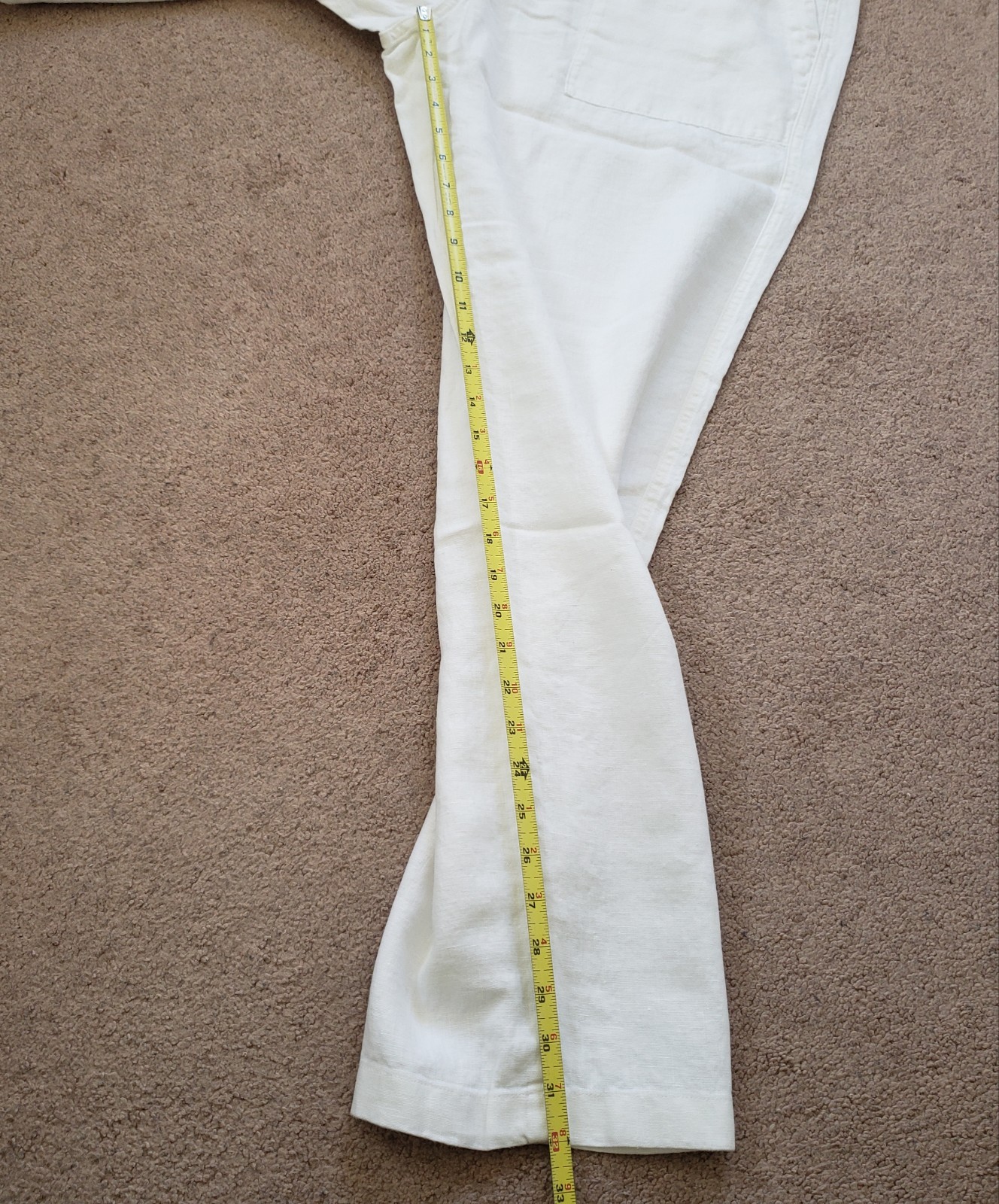 NWT Todd Snyder XL Straight Fit 100% Linen Beach Pant White Pockets $198 Light