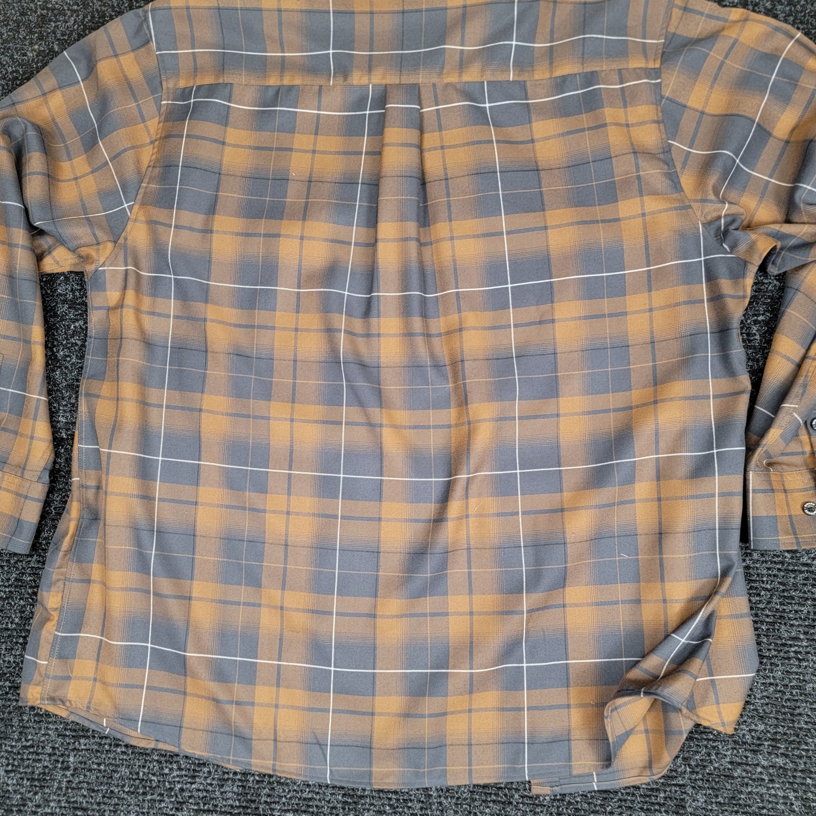 New With Tags Dixxon Flannel Boroughs Shirt 4XL Brown Gray Plaid Button Up XXXXL