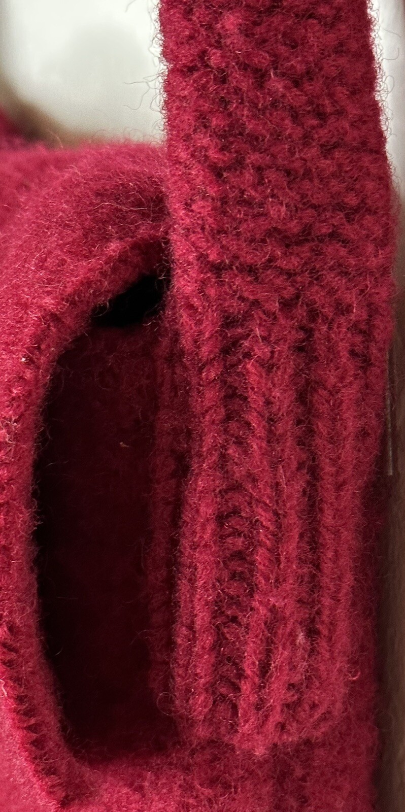 Handmade Wool Shoulder Bag Purse Pouch Button Knitted Felt Fabric Nordic Flair