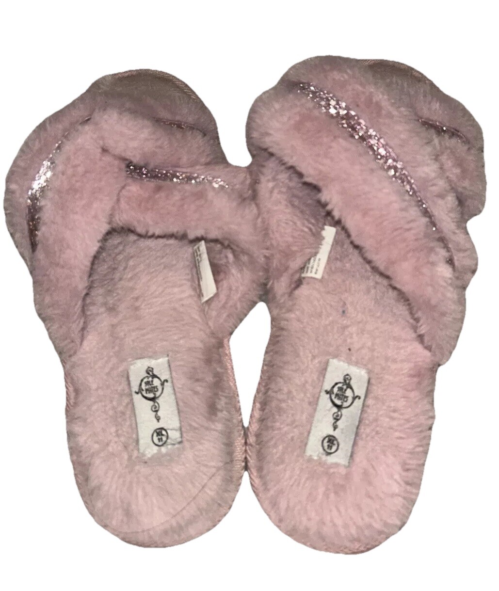 Sole Mates Comfy Pink XL Shinny House Slippers