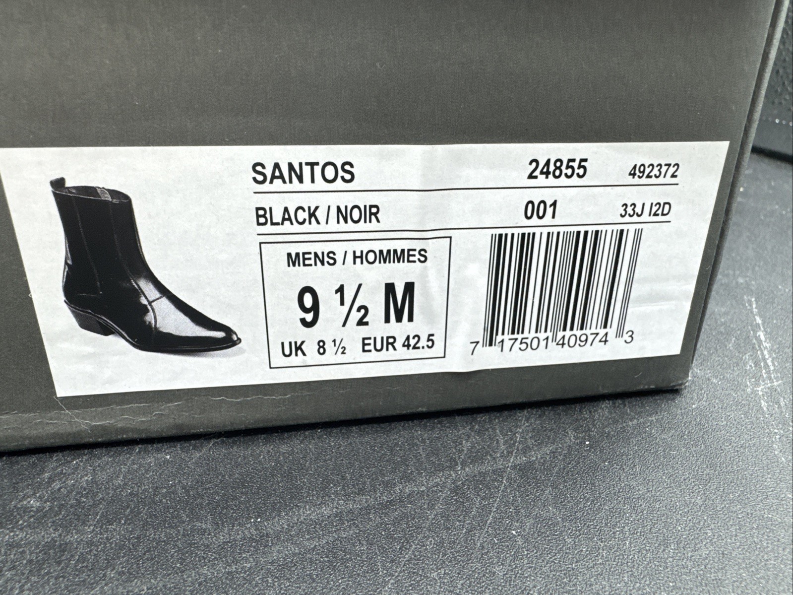 PICK SIZE – Stacy Adams 24855 Men’s Santos Black Side Zip Soft Leather Boot